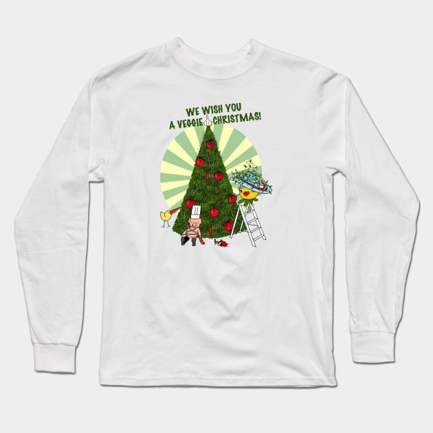 Veggie Christmas Long Sleeve T-Shirt by AdrianaStore